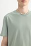 New Regular Fit Crew Neck Short Sleeve 100% Cotton Basic T-Shirt V7699Az24Sp - 5