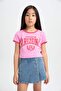 Girls' Crew Neck Printed Short Sleeve T-shirt C2225a8pn179-mm - 3
