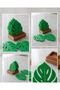 3D Printing Monstera Patterned Coaster Set - 2