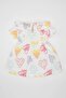 Kalp Patterned Short-Sleeve Dress Baby Girl C2393A524Sm - 8