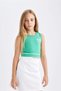 Crew Neck Printed Athlete Girls' T-Shirt C4721A824Sm - 6