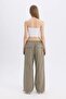 Coool Parachute Gabardine Pants Wide Loose Leg with Lace-Up Waist and Pockets A6975Ax24Sm - 7