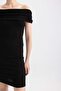 Bodycon Off-Shoulder Ribbed Camisole Long Sleeve Mini Dress D1171AX24SM - 6