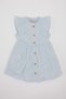 Baby Girl Sleeveless Linen Look Dress Z5119A224Sm - 4