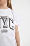 Girls' Crew Neck Printed Short Sleeve T-Shirt C7383A824Sm - 4