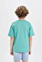 Crew Neck Printed Short Sleeve T-Shirt Boys' C4649A824Sm - 5