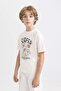 Crew Neck Printed Short Sleeve T-Shirt Boys D0439A824Hs - 5