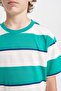 Crew Neck Striped Short Sleeve T-Shirt Boys B5931A824Sm - 6