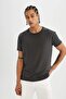 Defactofit Standard Fit Crew Neck Sportsman Heavy Fabric Basic Plain Short Sleeve T-Shirt C2829Ax24Sm - 6