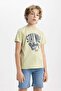 Boy's Crew Neck Printed Short Sleeve T-Shirt C6881A824Sm - 4