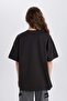 Oversize Crew Neck Printed Short Sleeve T-Shirt C3124Ax24Sm - 6