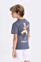 Boy's Avatar the Last Airbender Crew Neck Back Printed Short Sleeve T-Shirt C3109A824Hs