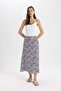 A Form Floral Regular Waist Midi Skirt Z8094Az24Sm - 3