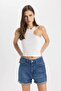Mom Fit High Waist Jean Shorts C2380Ax24Sm - 5