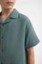 Oversize Polo Collar Waffle Short Sleeve Shirt for Boys B8963A824Sm - 7