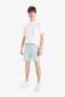 Slim Fit Narrow Leg Basic Shorts B8674Ax24Sm