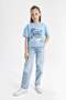 Girls Spongebob Crew Neck Short Sleeve Crop T-Shirt C4679A824Sm - 5