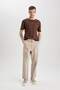 Gabardine Trousers Baggy Fit Pocket Straight Leg B4762Ax24Sp