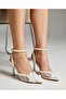 White Mesh Evening Dress Shoes 8.5cm -Feli̇syabuti̇k - 3