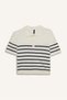 Regular Fit Polo Neck Striped Short Sleeve Knitwear T-Shirt C4402Ax24Sm - 8