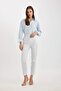 Sigaret Satin Trousers Normal Waist Basic Straight Waist Elastic Straight Leg J8743Az24Sm