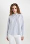 Oversize Wide Fit Striped Collar Bead Detail Oxford Long Sleeve Shirt B9322Ax24Sp - 7