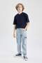 Boy's Oversize Fit Judge Collar Short Sleeve T-Shirt B8895A824SM - 6