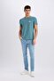 100% Cotton Slim Fit Crew Neck Printed Short Sleeve T-Shirt C2078Ax24Sm - 2