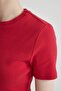 Coool Bodycon Body Hugging Crew Neck Ribbed Camisole Short Sleeve Mini Dress C1503Ax24Sp - 4