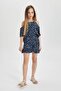 Girl's 2-Piece Set Patterned Short Sleeve Blouse Top Elastic Waist Skirt Bottom C3812A824Sp - 4