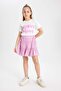 Patterned Pleated Skirt for Girls B4460A824Sm - 5