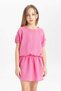 2'Li Set Crew Neck Short Sleeve T-Shirt Skirt Girls C1845A824Sp - 4