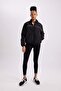 Light Thin Coat with Stand Collar and Detachable Sleeve Detail - Pocketed and Lined B2419Ax24Sp - 2