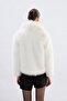 Wide Collar Glitter Fur - Stone - 8