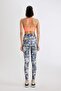 Defactofit Fitted Patterned Waist Saran Sports Leggings B4578Ax24Sp - 8