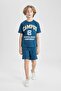 Boys' 2-Piece Set Printed Short Sleeve T-Shirt Shorts B9989A824Sm