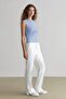 Black Satin Cigarette Pants - Elastic Waist, Straight Leg J8743Az24Sm - 4