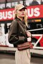 College Collar Snap Fastener Pocket Vintage Faux Leather Bomber Jacket B8247Ax24Sp