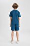 Boys' 2-Piece Set Printed Short Sleeve T-Shirt Shorts B9989A824Sm - 6