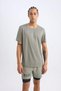 Quick Dry Slim Fit Narrow Cut Crew Neck Printed Sportsman Short Sleeve T-Shirt X6142Az24Sp - 4