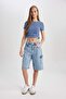 Fitted Crew Neck Drawstring Detail Short Sleeve Washed Faded Effect T-Shirt B9228Ax24Sp - 2