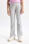 Flare Fit Corded Fabric Ribbed Knit Pants Girls B5585A824Sm - 4