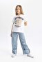 Girls' Crew Neck Printed Short Sleeve T-Shirt B5089A824Sm - 2