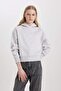 Boxy Fit Hooded Thick Basic Plain Sweatshirt B8570Ax24Sp - 4