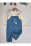 100% Cotton Baby Boy Long Sleeve Seasonal Salopet Double Set - 2
