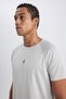 Fit Slim Fit Crew Neck Printed Sports T-Shirt V2887az24sp - 7