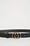 Women's Oval Buckle Faux Leather Oval Jean Belt I B4454Axns - 3