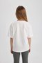 Girls' Relax Fit Crew Neck Printed Short Sleeve T-Shirt B5092A824Sm - 6