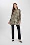Regular Fit Leopard Print Long Sleeve Shirt Tunic Z5833Az24Sp - 2