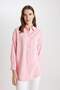 Relax Fit Basic Solid Long Sleeve Shirt Tunic C0304Ax24Sp - 3